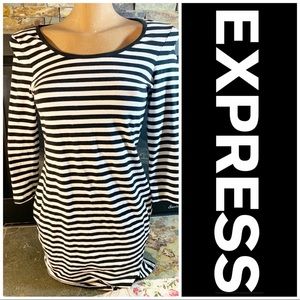 Express Black and White stripe dress